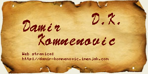 Damir Komnenović vizit kartica